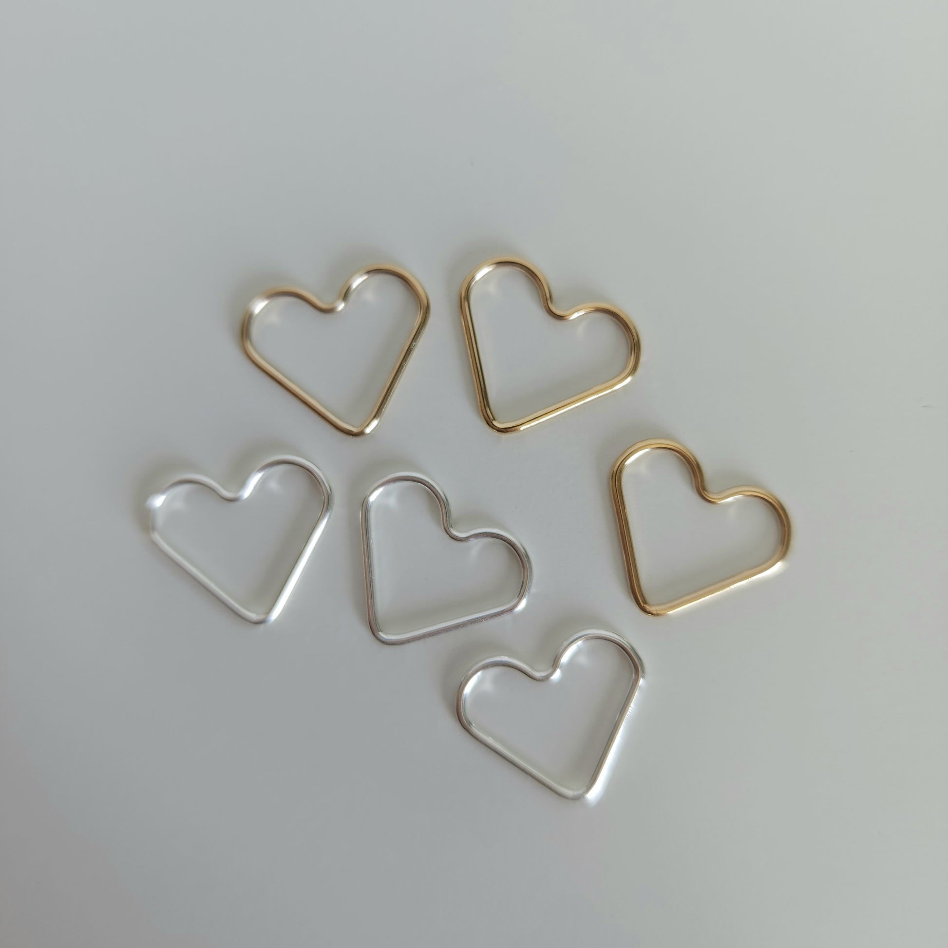 14k gold filled permanent jewellery heart connector wholesale
