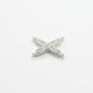 Sterling silver Cross bar connector double chain