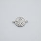 Silver cz sun connector
