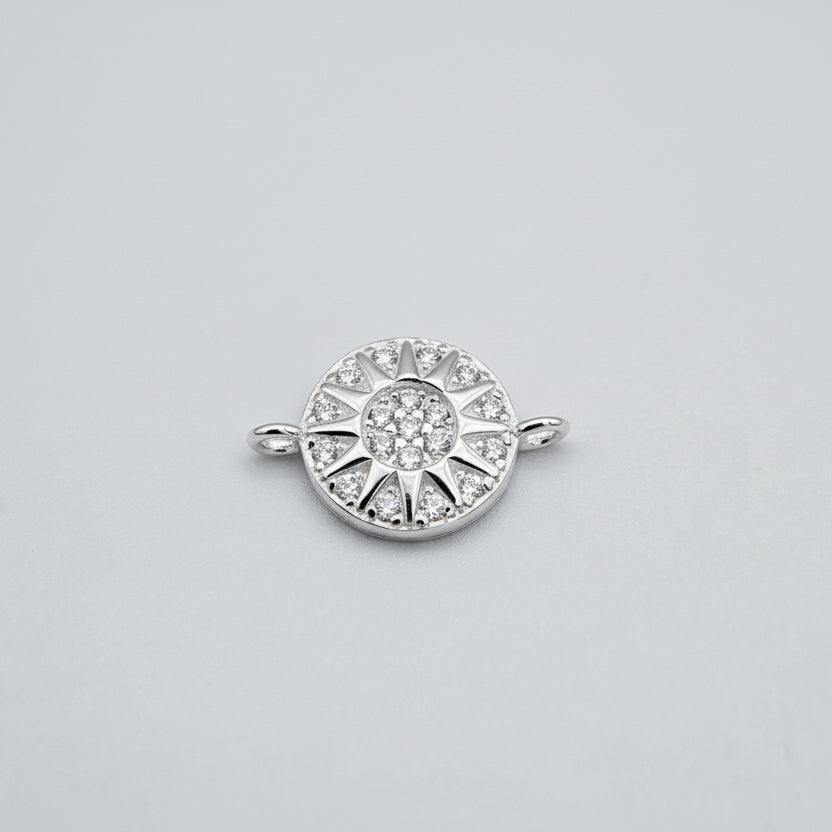 Silver cz sun connector