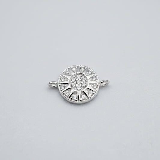Silver cz sun connector