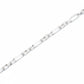 Silver chain on a white background
