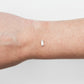 Silver emerald cut connector size