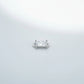 Silver emerald cut connector