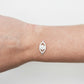Silver cz evil eye connector size