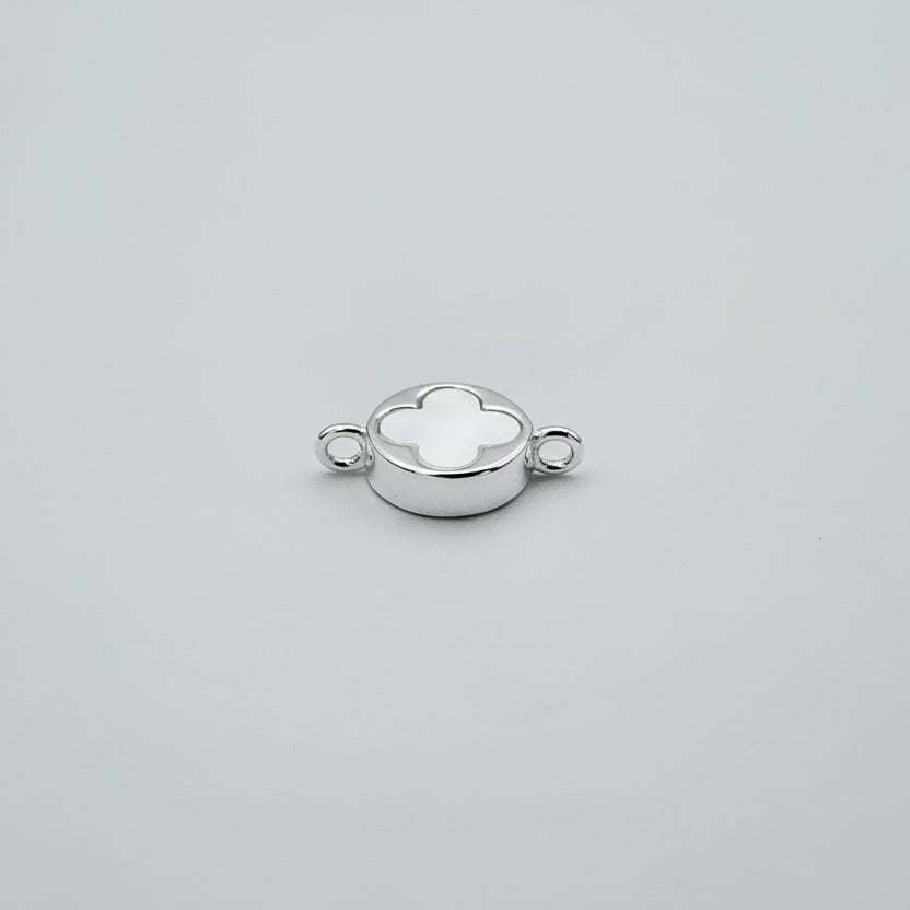 Silver mother of pearl connector