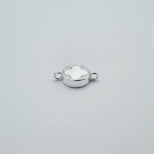Silver mother of pearl connector