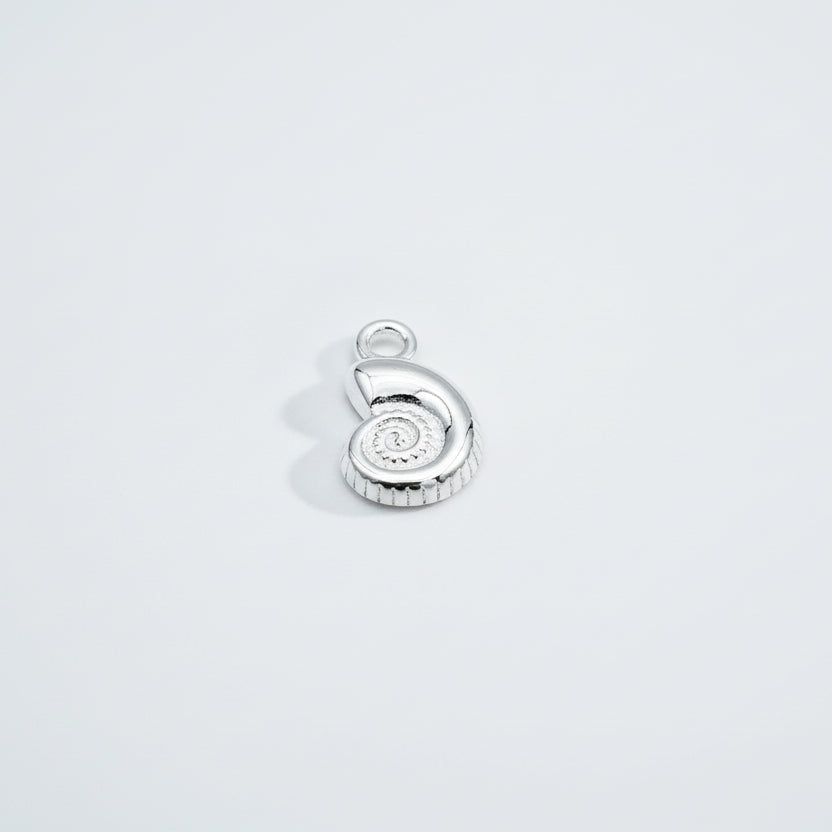 Silver snail charm